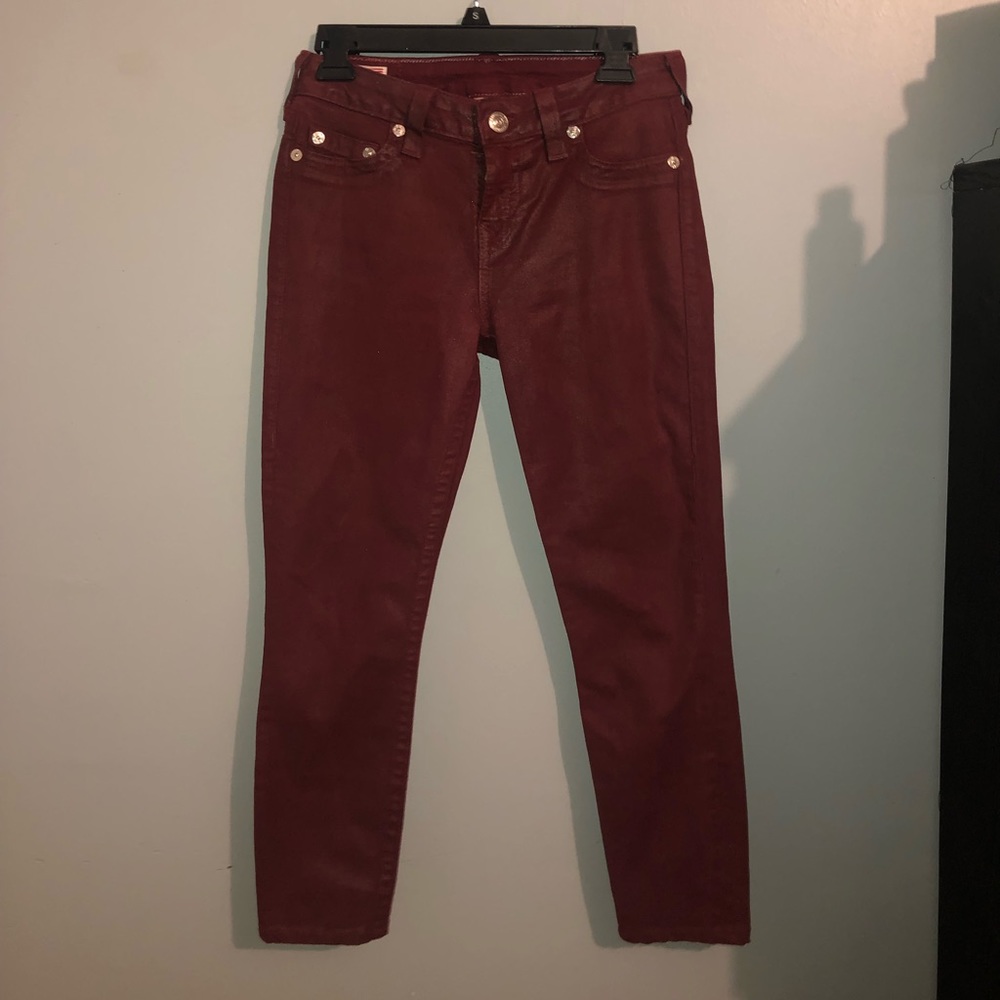 Size 28 true religion leather pants
